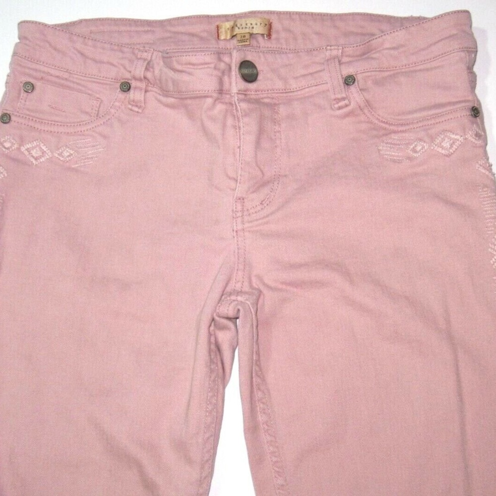 SANCTUARY Pink Embellished Embroidered Crop Jeans